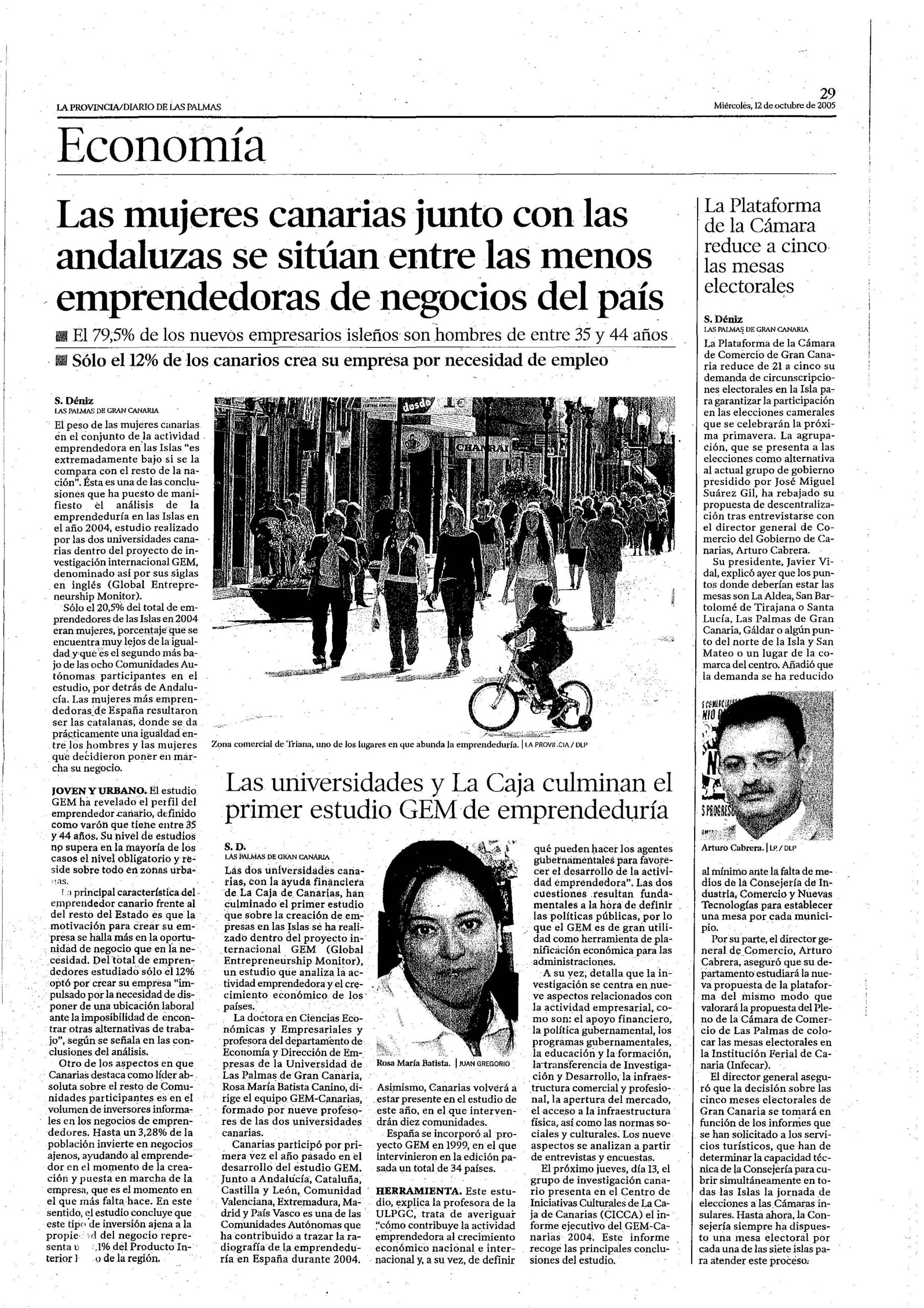 Las mujeres canarias menos emprendedoras