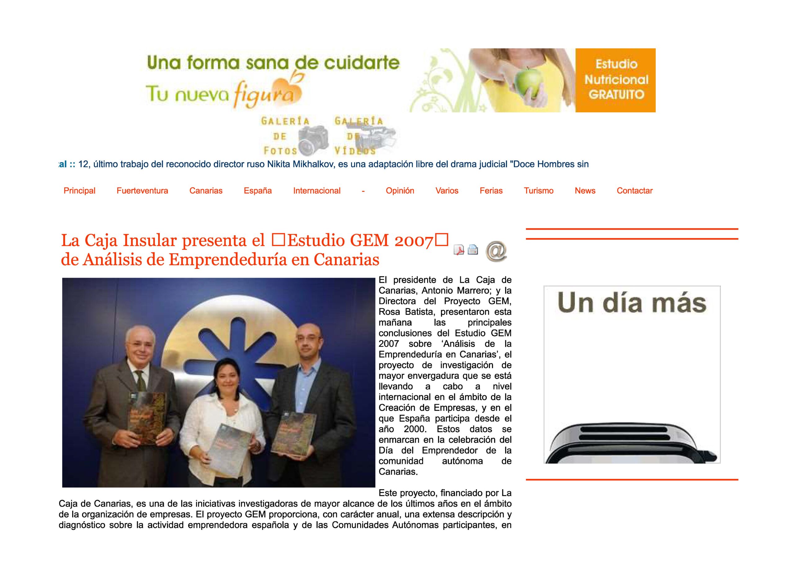 Presentación del estudio GEM 2007 – Fuerteventura Digital