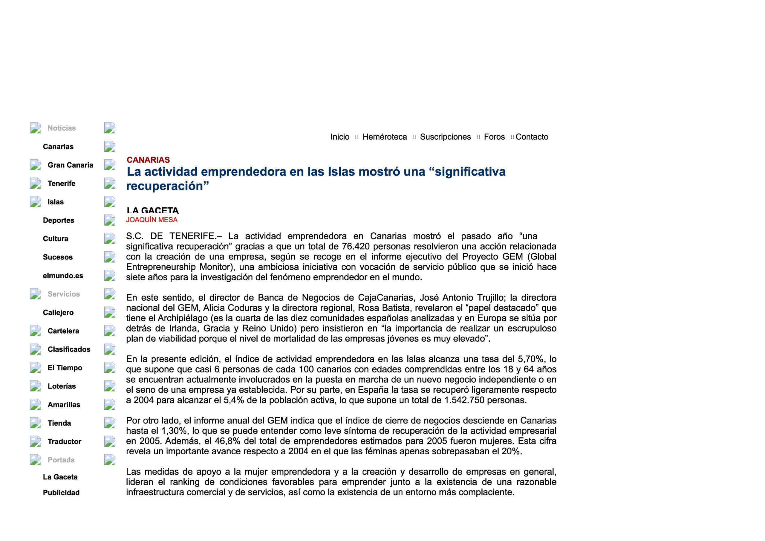 Recuperación del emprendimiento – La Gaceta