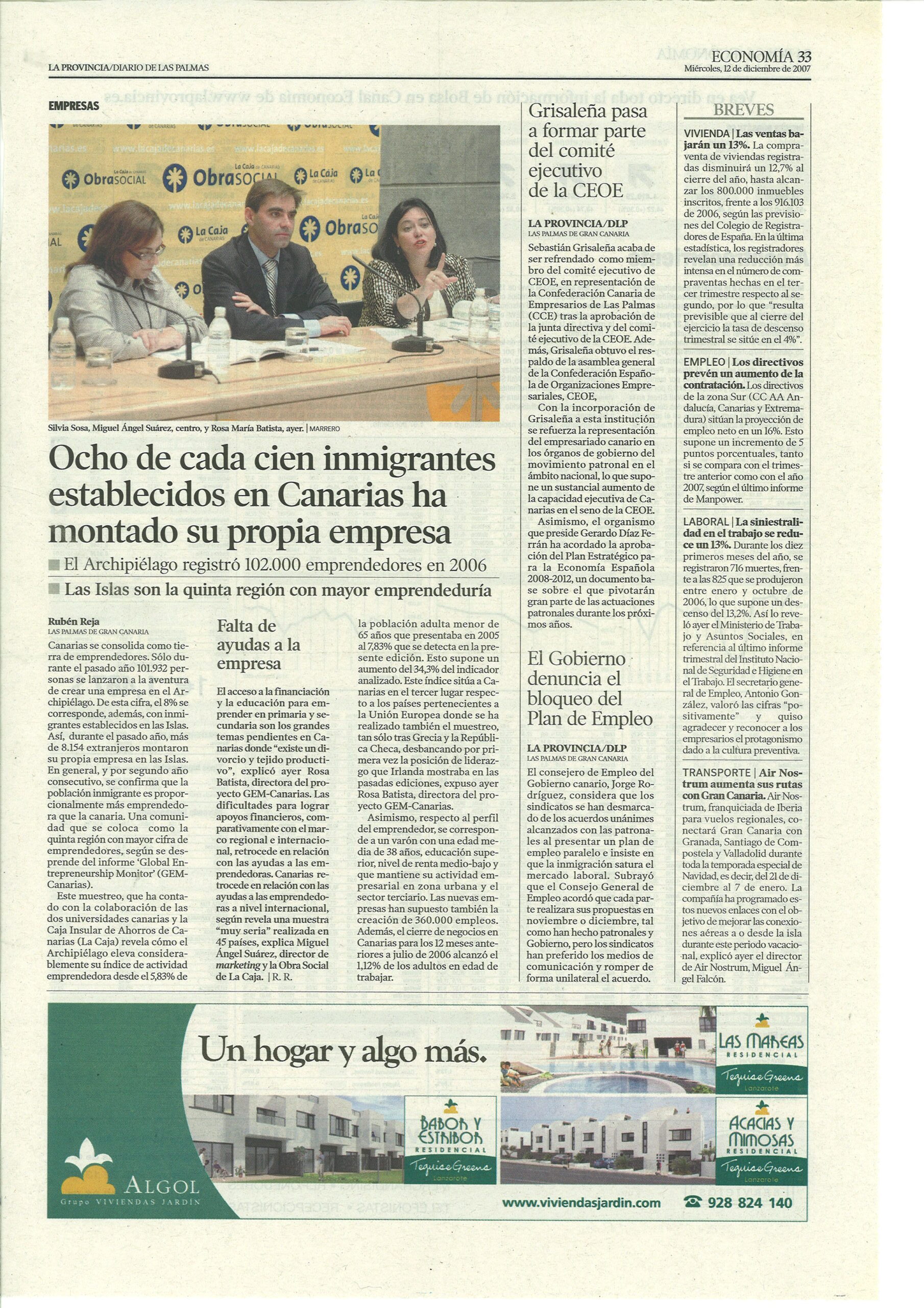 Ocho de cada cien inmigrantes emprenden